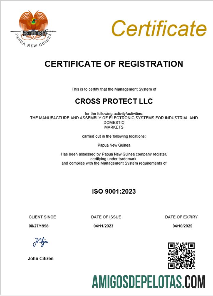 Certificado de registro comercial de Papua Nova Guiné para download, modelo Word e PDF